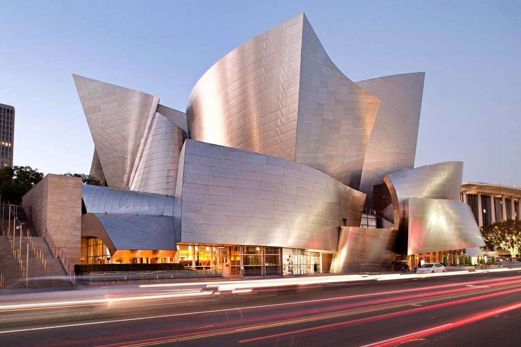 USA, Amerika, United States of America, California, Kalifornien, Los Angeles, Downtown, Walt Disney Concert Hall, Architekt Frank Gehrys, gewellter Stahl, Music Center, Grand Avenue,