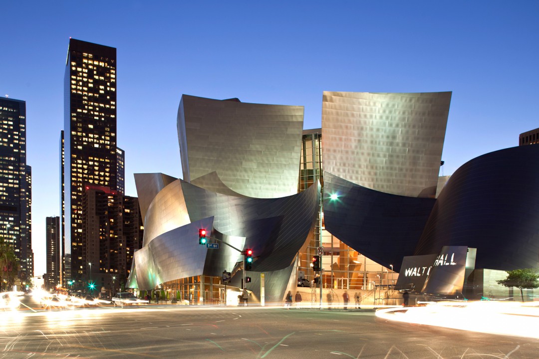 USA, Amerika, United States of America, California, Kalifornien, Los Angeles, Downtown, Walt Disney Concert Hall, Architekt Frank Gehrys, gewellter Stahl, Music Center, Grand Avenue,